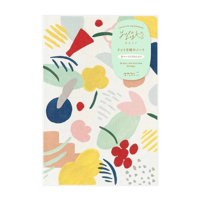 Midori Yuru Log B6 Notebook - Textile Pattern