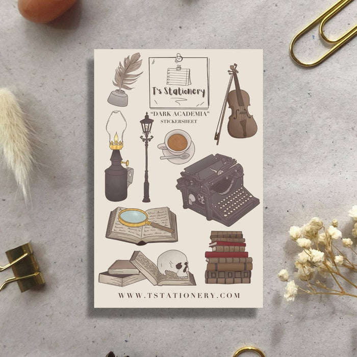 Dark Academia Sticker Sheet