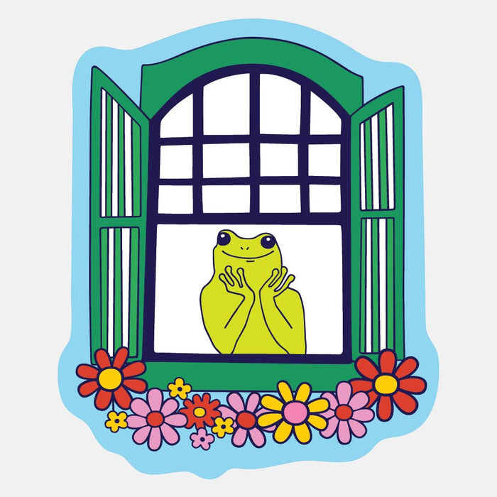 Window Froggy Vinyl Sticker
