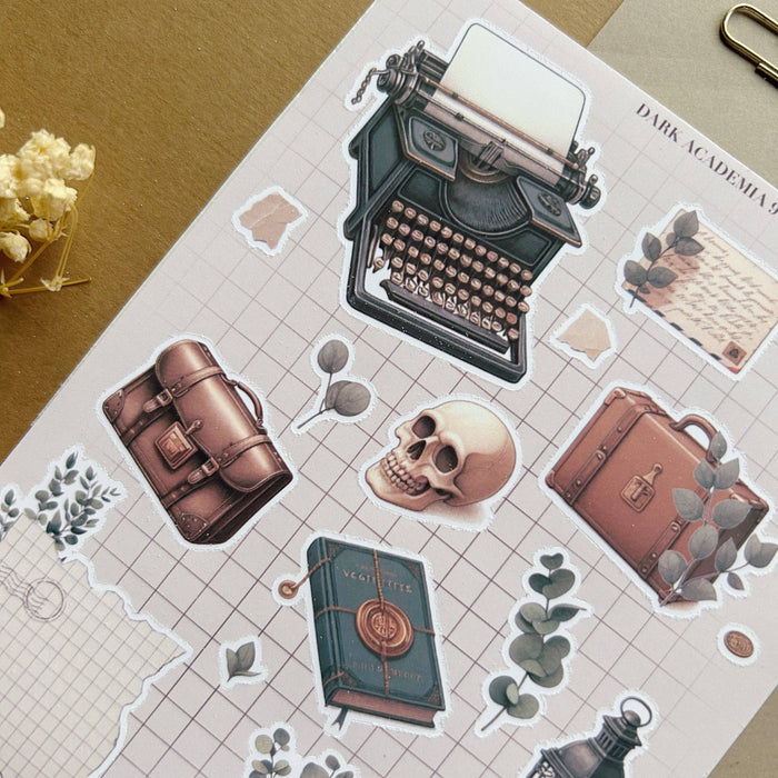 Dark Academia 9 Sticker Sheet