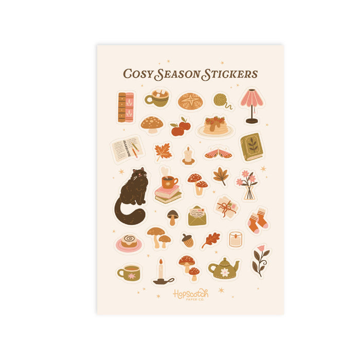 Cosy Season A5 Sticker Sheet