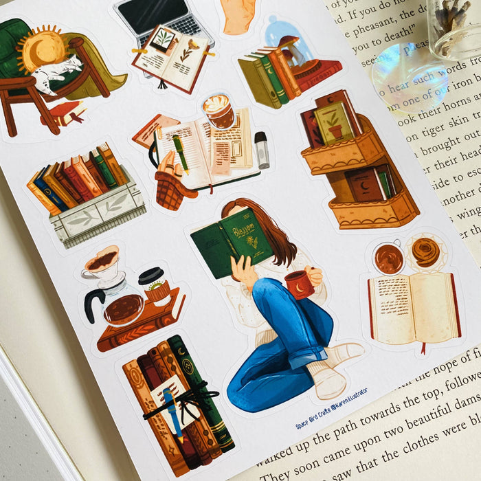 Cozy Reading Sticker Sheet