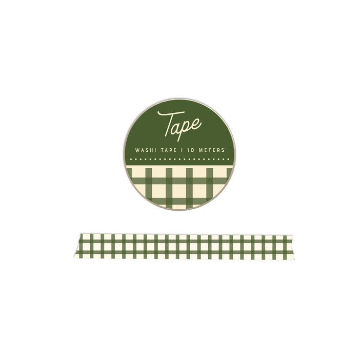 Moss Gingham Washi Tape