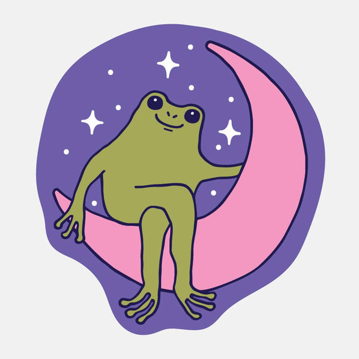 Froggy Moon Vinyl Sticker