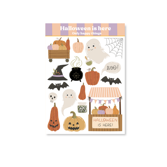 Halloween is Here A6 Sticker Sheet