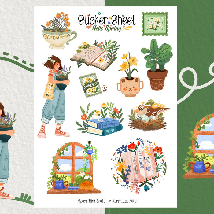 Hello Spring Sticker Sheet