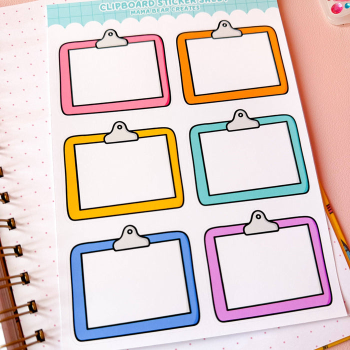 Clipboard Sticker Sheet