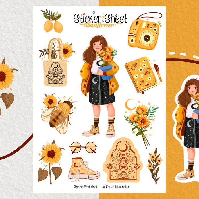 Sunflower Sticker Sheet