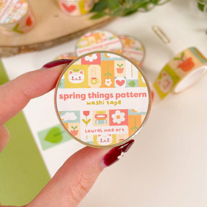 Spring Things Pattern - Chunky Washi Tape