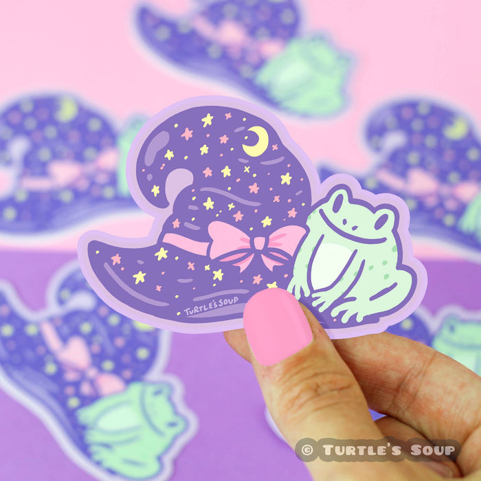 Witchy Frog Vinyl Sticker