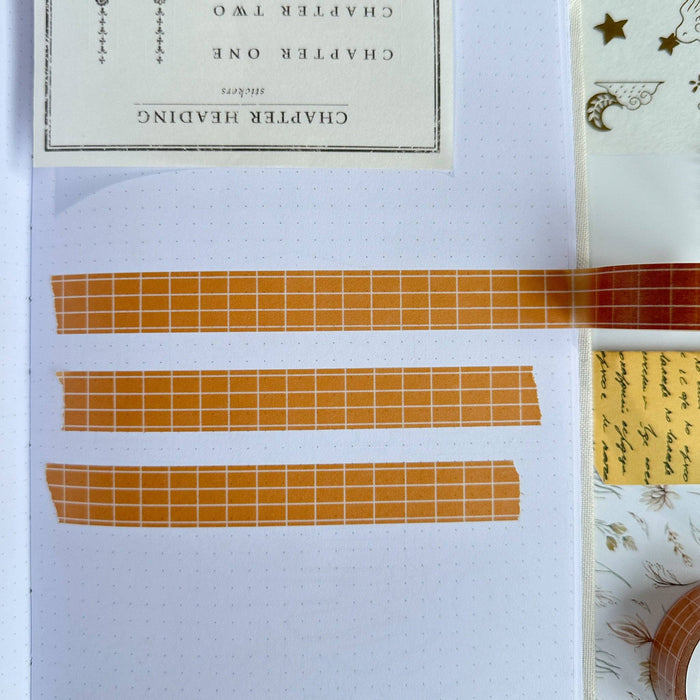 Washi Tape - Thai Milk Tea Grid