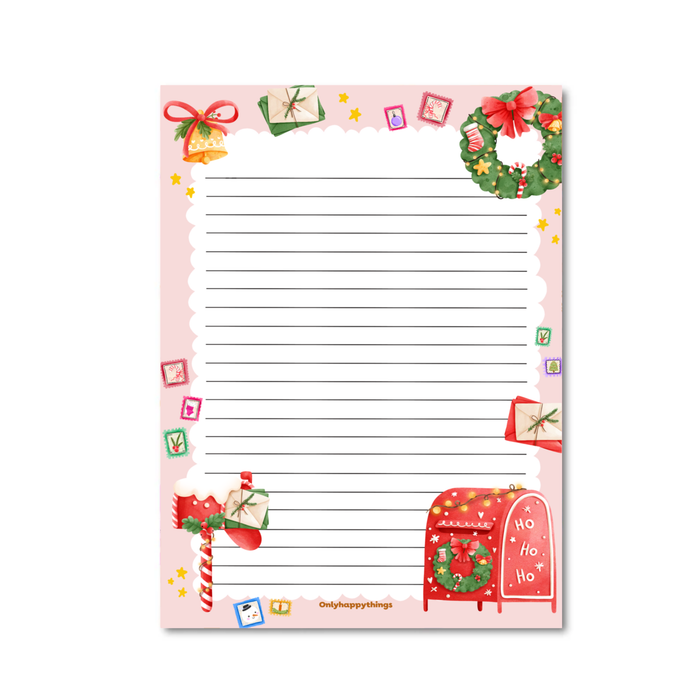 Christmas Mail Double-Sided A5 Notepad