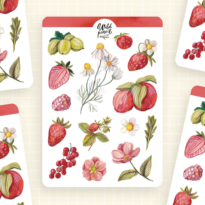 Sticker Sheet — Summer Meadow Red
