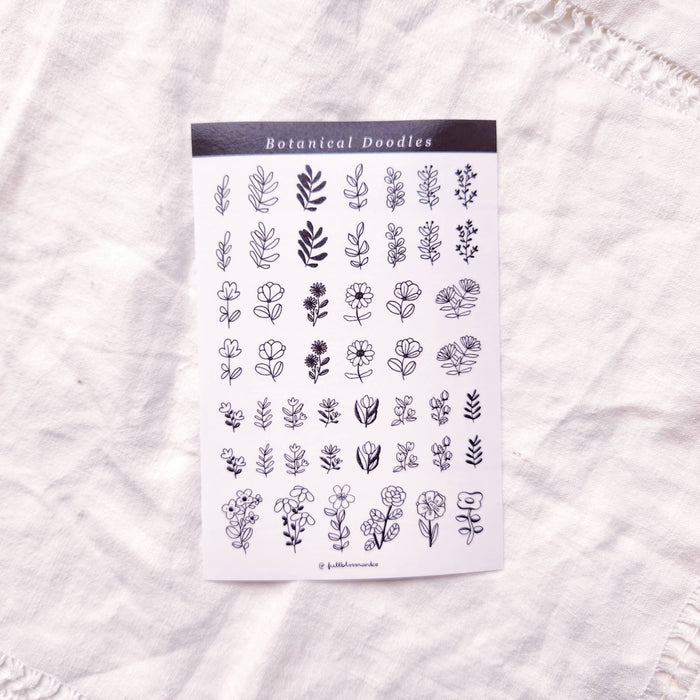 Botanical Doodles Washi Paper Sticker Sheet