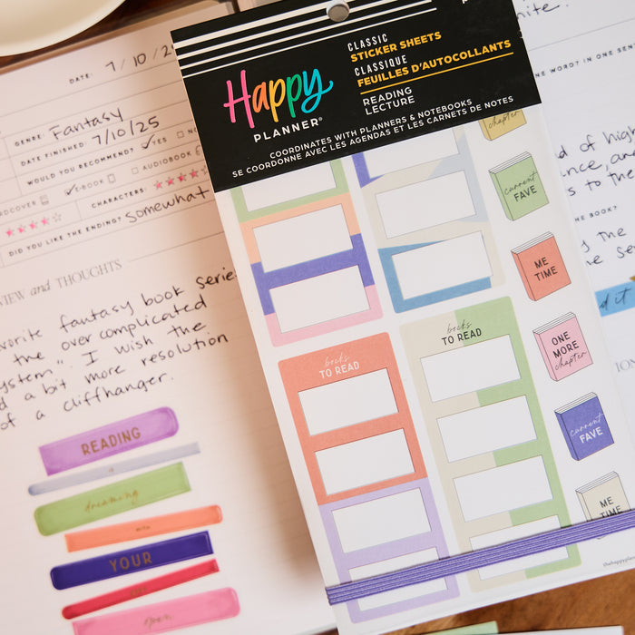 The Happy Planner CLASSIC Value Pack Stickers - Reading - 30 Sheets