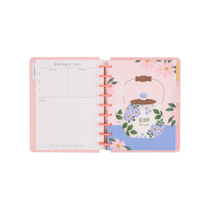 The Happy Planner 2027 'Petal Press' Chenille CLASSIC 12-Month Planner - Dashboard Layout