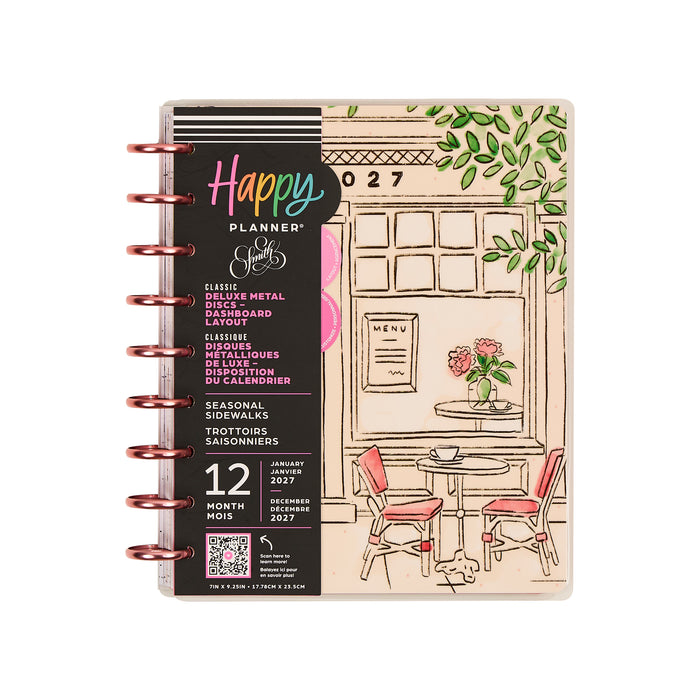 The Happy Planner 2027 'Seasonal Sidewalks' Metal Discs CLASSIC 12-Month Planner - Dashboard Layout