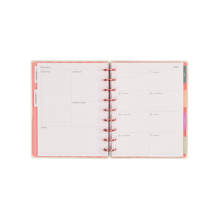 The Happy Planner 2027 'Seasonal Sidewalks' Metal Discs CLASSIC 12-Month Planner - Dashboard Layout