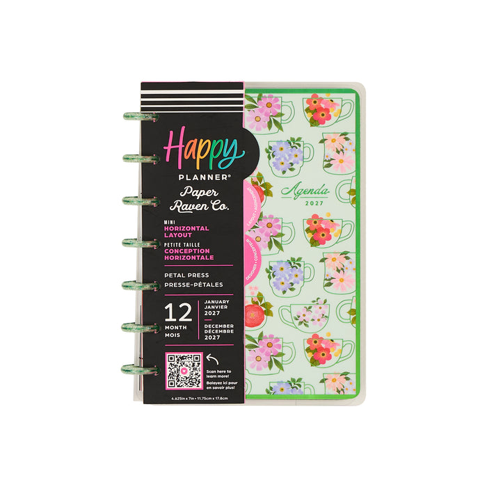 The Happy Planner 2027 'Petal Press' MINI 12-Month Planner - Horizontal Layout