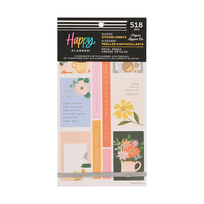 The Happy Planner Value Pack Stickers - Petal Press - 30 Sheets