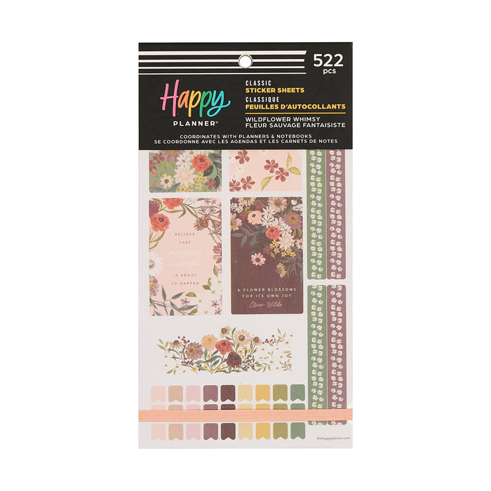The Happy Planner Value Pack Stickers - Wildflower Whimsy - 30 Sheets