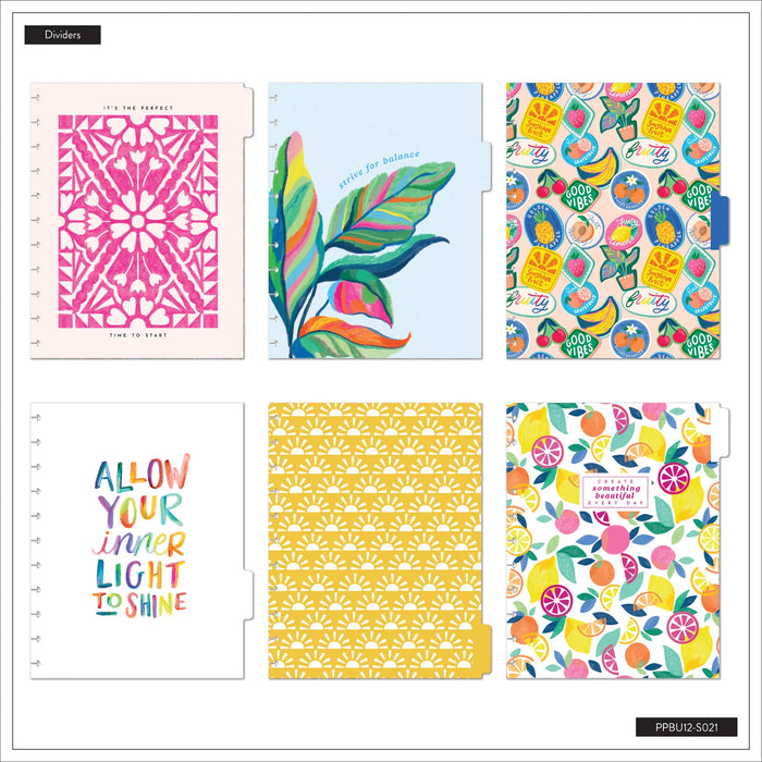 The Happy Planner 'Sunshine Splash' BIG 12-Month Undated Planner - Dashboard Layout