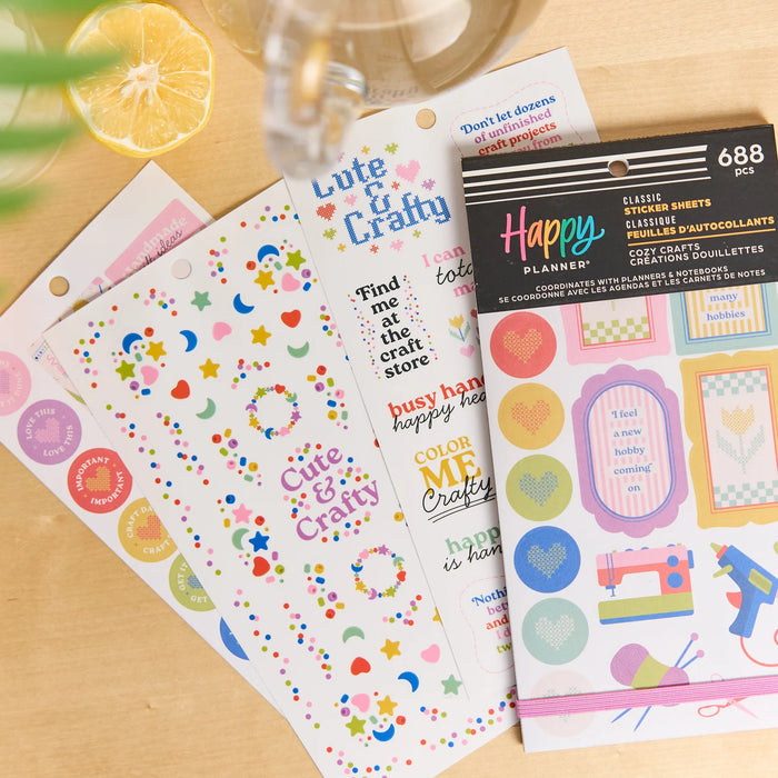The Happy Planner Value Pack Stickers - Cozy Crafts - 30 Sheets