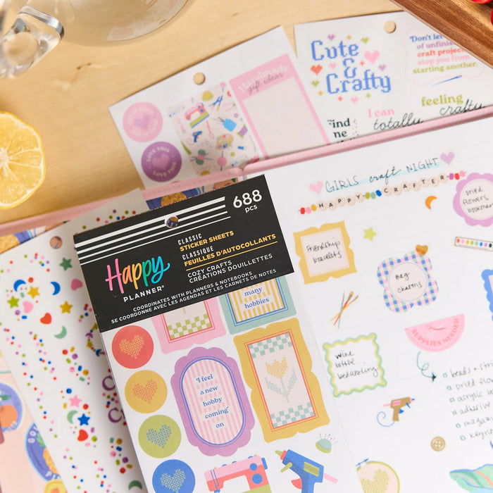 The Happy Planner Value Pack Stickers - Cozy Crafts - 30 Sheets
