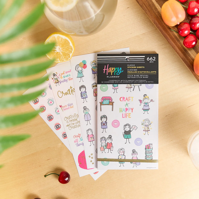 The Happy Planner Value Pack Stickers - Stick Babe Revival - 30 Sheets