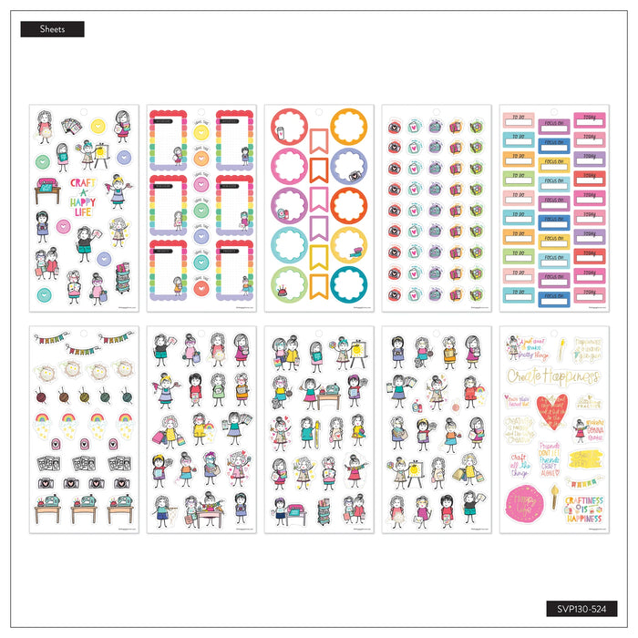 The Happy Planner Value Pack Stickers - Stick Babe Revival - 30 Sheets