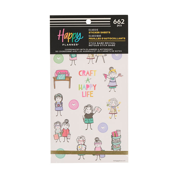 The Happy Planner Value Pack Stickers - Stick Babe Revival - 30 Sheets
