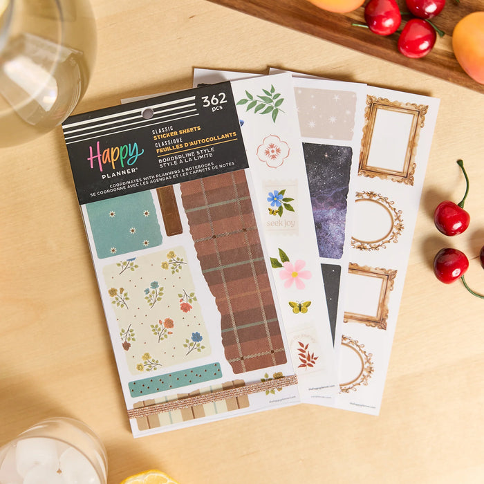 The Happy Planner Value Pack Stickers - Borderline Style - 30 Sheets