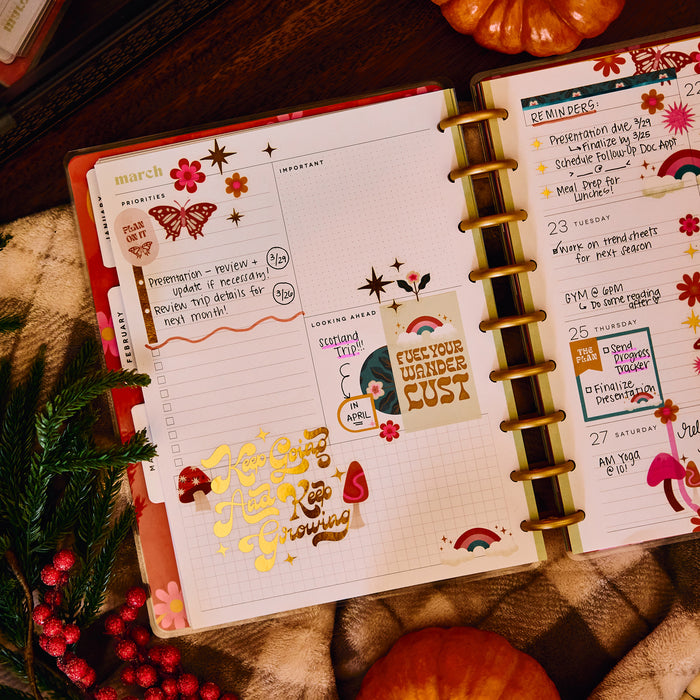 The Happy Planner 2027 'Bright Seasons' CLASSIC 12-Month Planner - Dashboard Layout