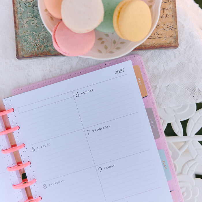 The Happy Planner 2027 'Petal Press' Chenille CLASSIC 12-Month Planner - Dashboard Layout