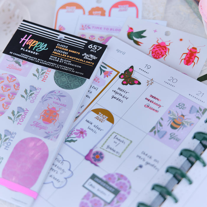 The Happy Planner Value Pack Stickers - Hive & Bloom - 30 Sheets
