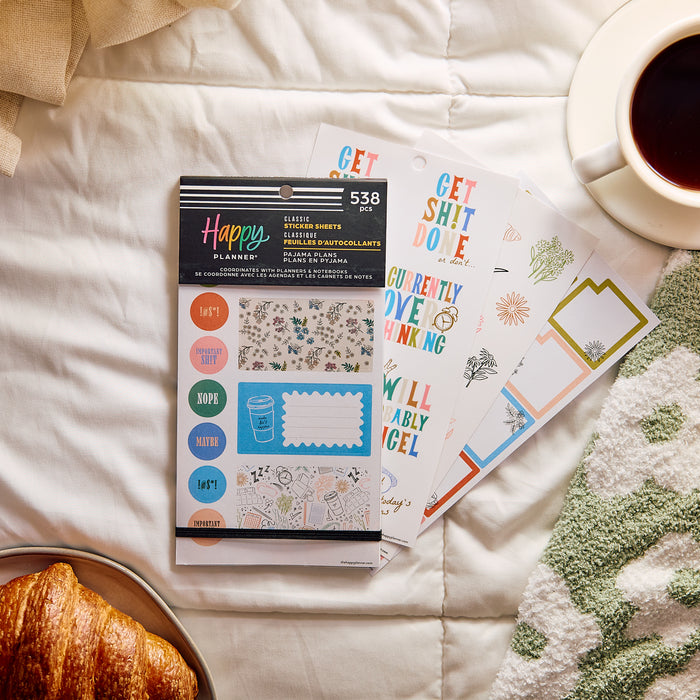 The Happy Planner Value Pack Stickers - Pajama Plans - 30 Sheets