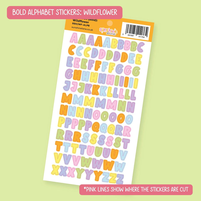 Bold Alphabet Sticker Sheet
