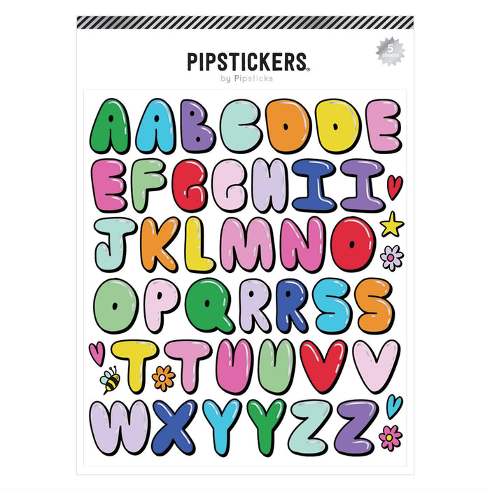 Bright & Bouncy Big Alphabet Stickers (5 Sheets)