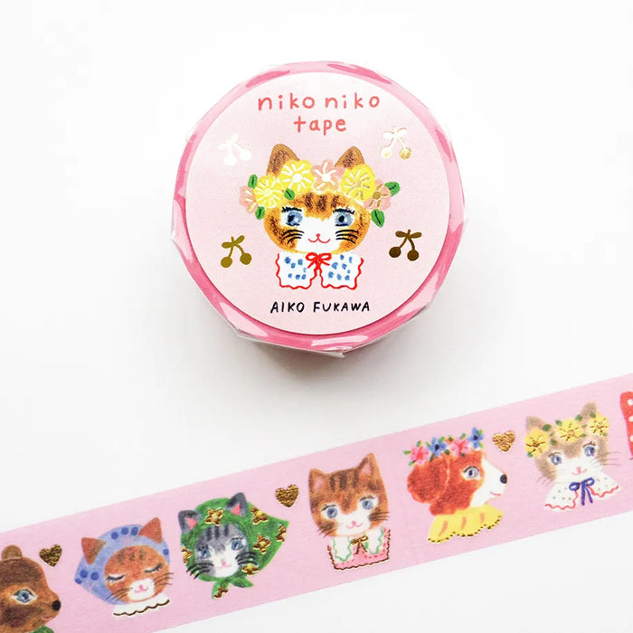 Aiko Fukawa Foil-Stamped Washi Tape - Niko Niko