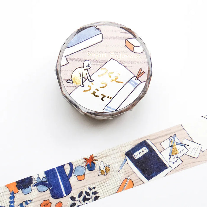 Sayuri Fujimaki Foil-Stamped Washi Tape - On the Desk