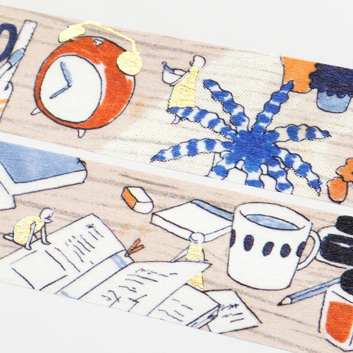 Sayuri Fujimaki Foil-Stamped Washi Tape - On the Desk