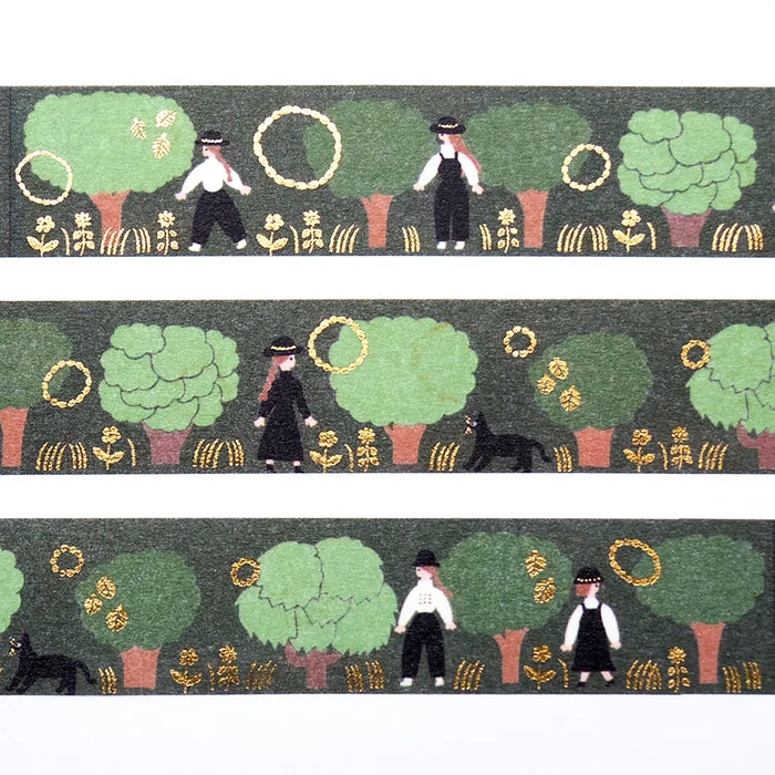 Necktie Foil-Stamped Washi Tape - Green