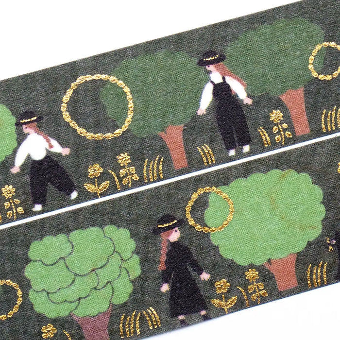 Necktie Foil-Stamped Washi Tape - Green