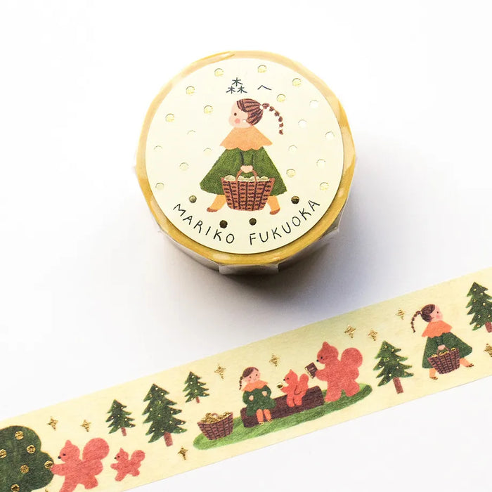 Mariko Fukuoka Foil-Stamped Washi Tape - To The Forest