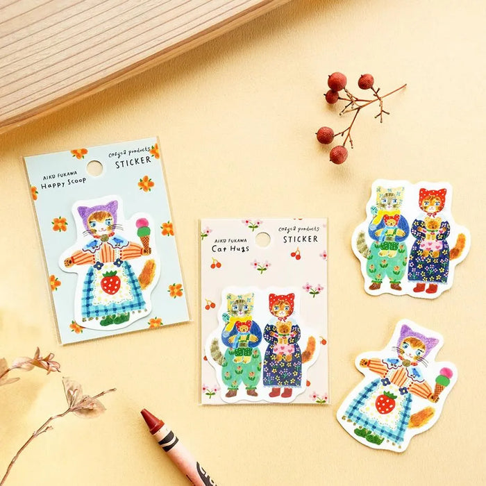 Aiko Fukawa Die-Cut Sticker - Happy Scoop