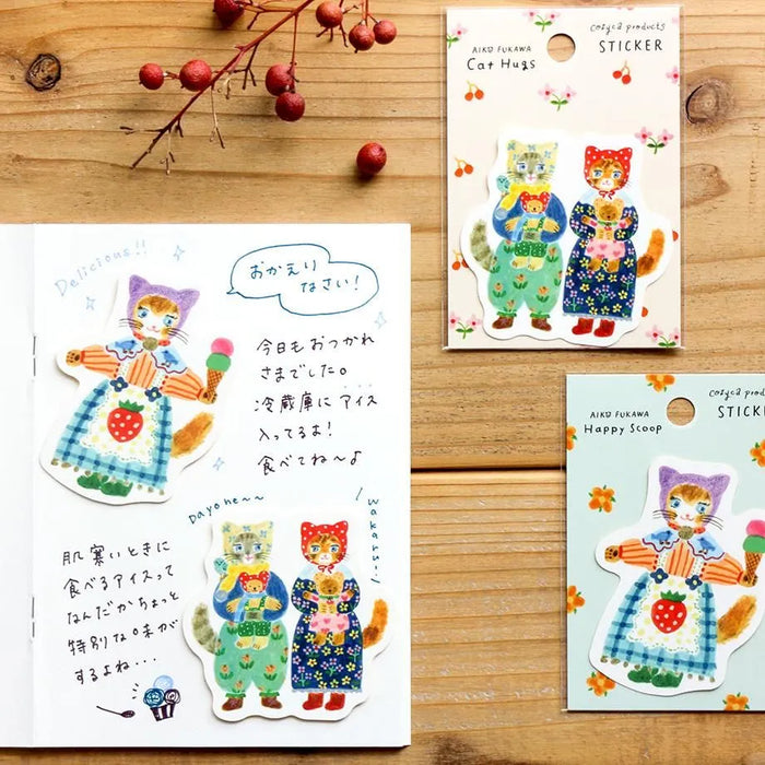 Aiko Fukawa Die-Cut Sticker - Happy Scoop