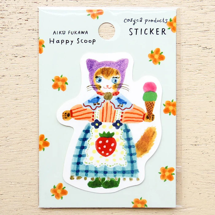 Aiko Fukawa Die-Cut Sticker - Happy Scoop