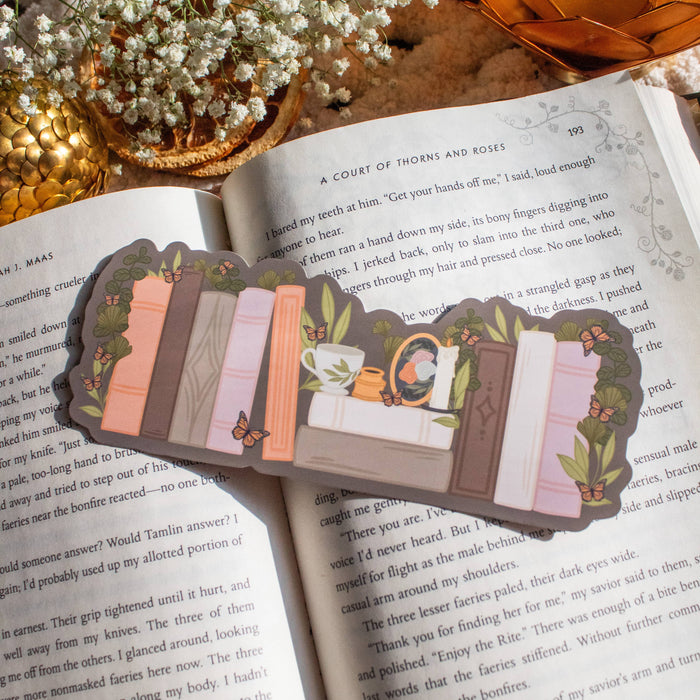 Light Academia Bookshelf Bookmark