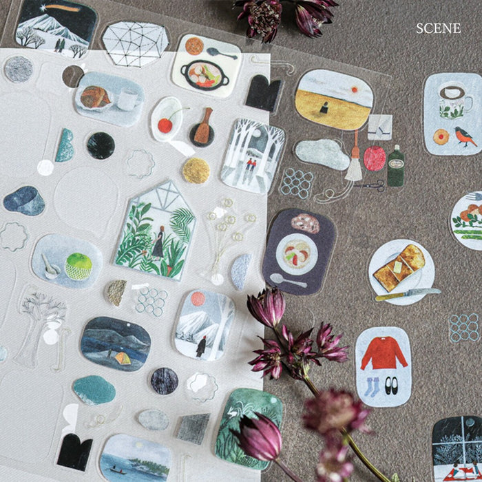 Nishi Shuku Clear Stickers - Scene