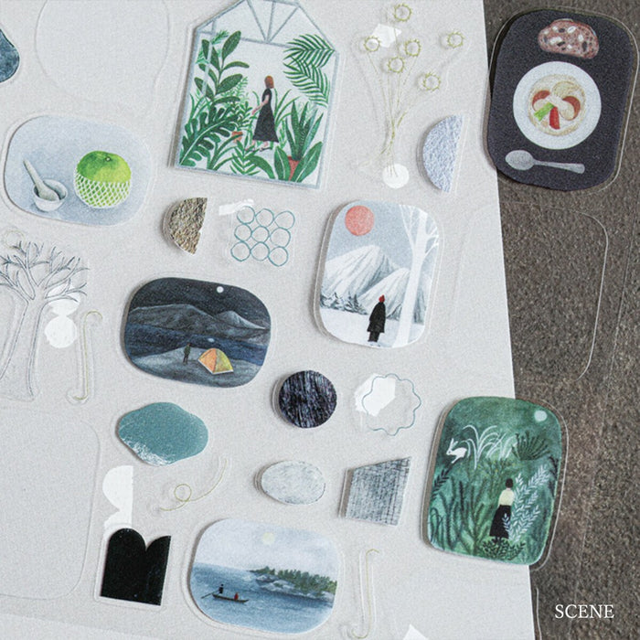 Nishi Shuku Clear Stickers - Scene